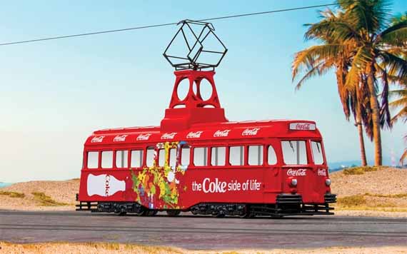 Blackpool singledeck tram Coca-Cola